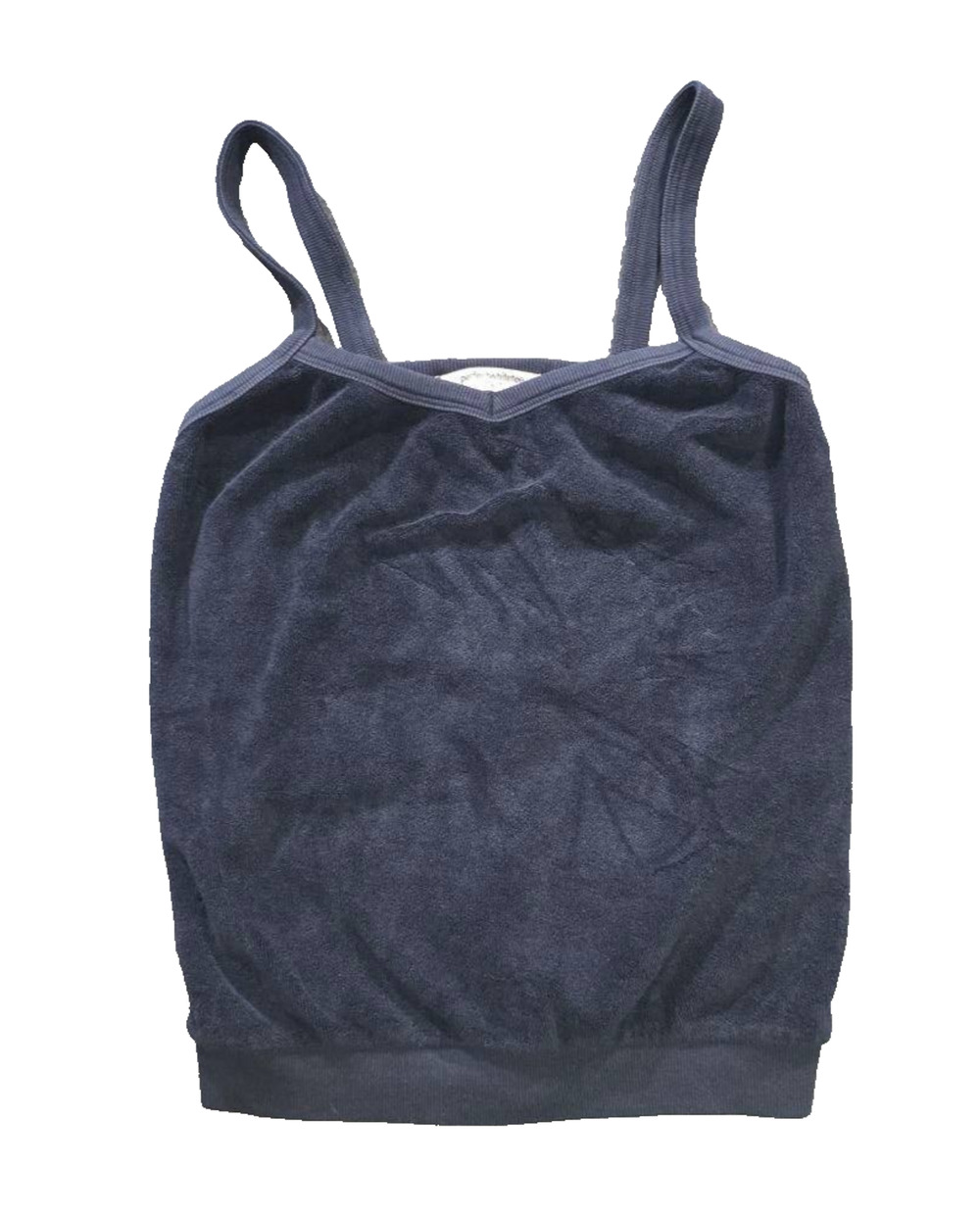 Perfect White Tee Womens Terry Cloth Y2k Tank Top Size Small A010136